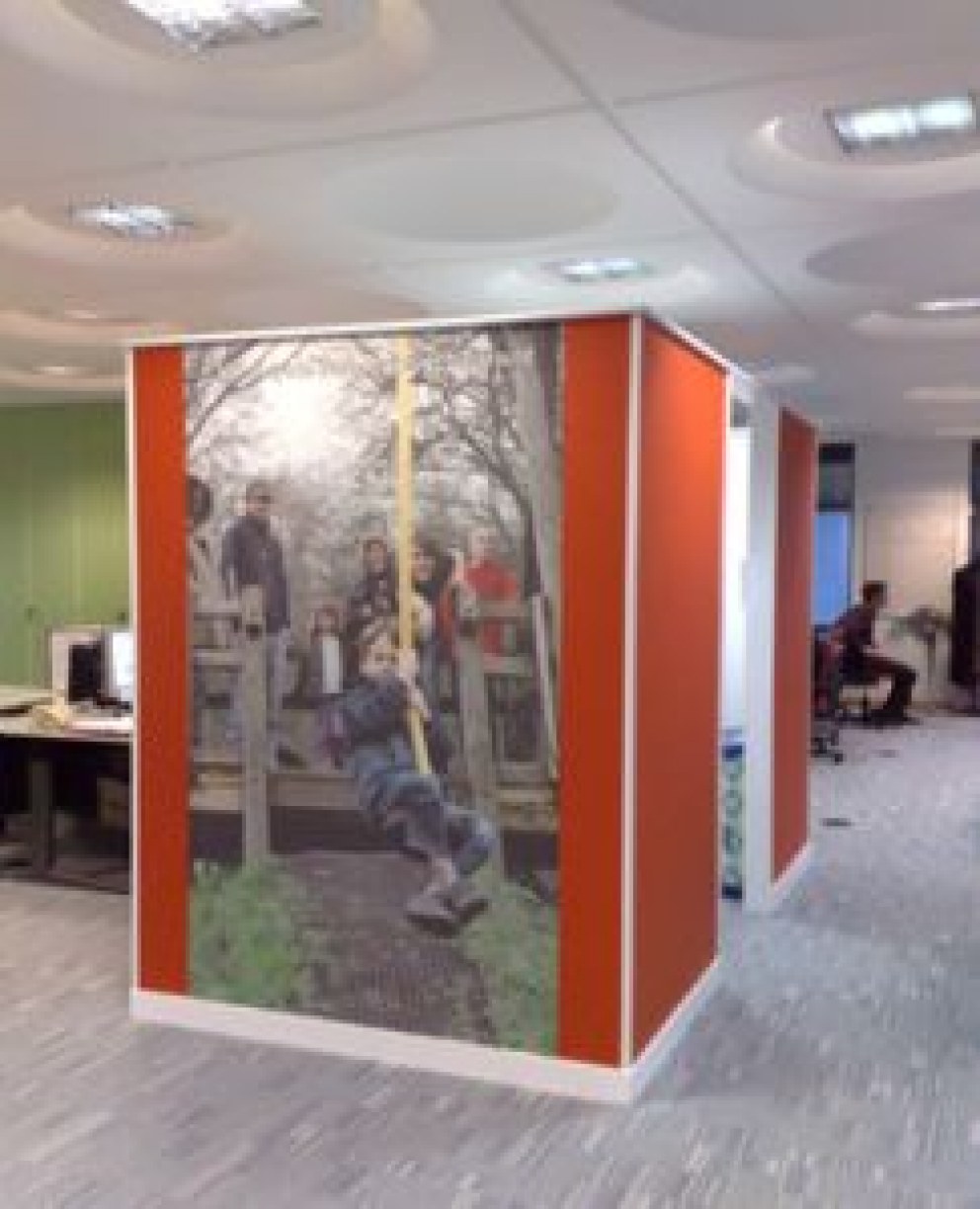 Charities Aid Foundation | Printing pod with image wall | Interior Designers