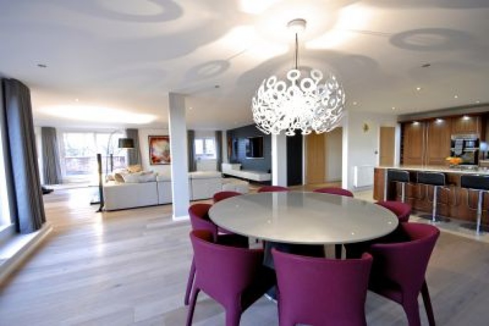 Stunning penthouse in Didsbury, Manchester | Dining area | Interior Designers