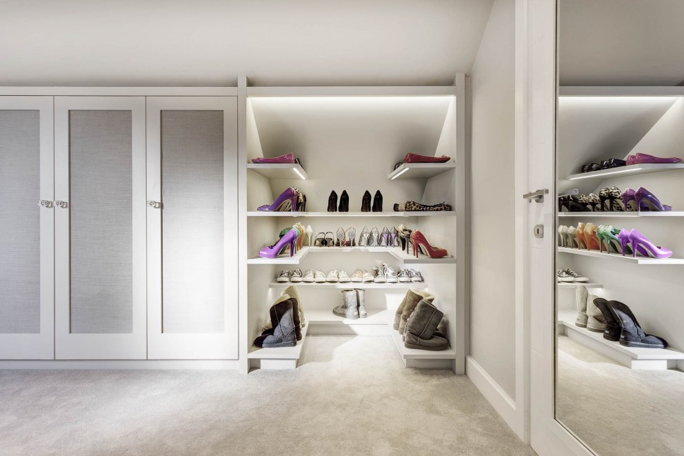 Dressing Room in Wiltshire | Shoe Storage  | Interior Designers