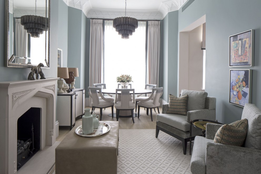 Chelsea duplex apartment | Living Room and Dining Area | Interior Designers