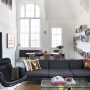 Converted School Warehouse Appartment | Main double height living/dining area | Interior Designers