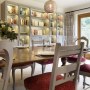Kent dining room | Bespoke Bookcase & Mis-matched chairs | Interior Designers