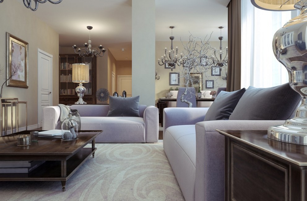 Luxury Living Room & Dining Area | Living Room | Interior Designers
