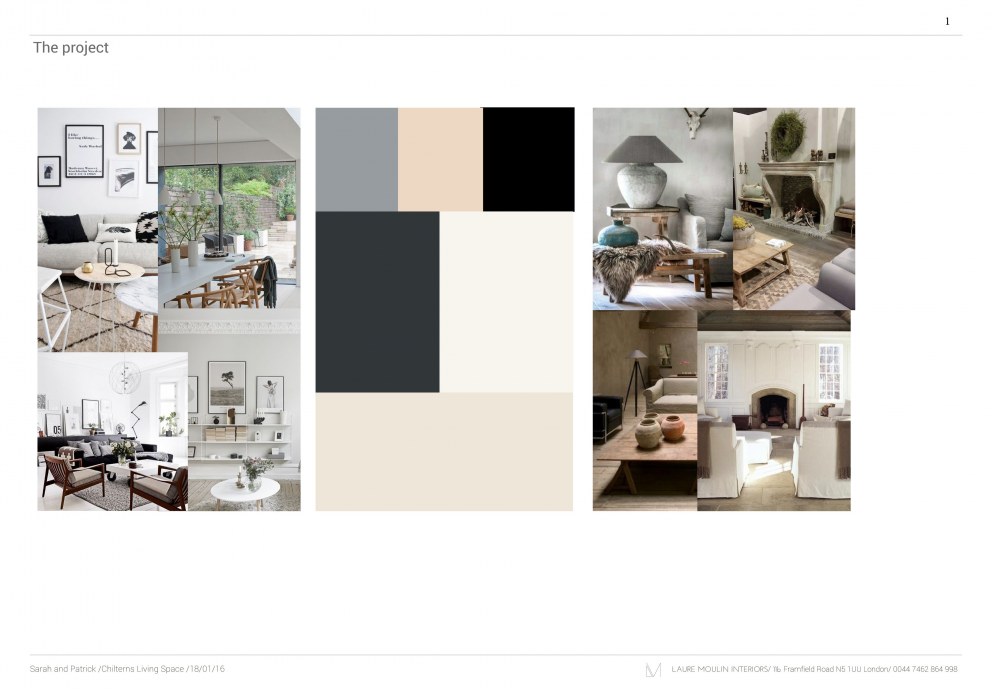 Family Room, Chilterns | Moodboard and colour palet | Interior Designers