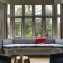 Chipping Norton House | Formal Sitting Room Sheepskin Banquette | Interior Designers