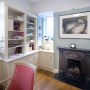 Extended family home, Wimbledon | Study/office  with fireplace | Interior Designers