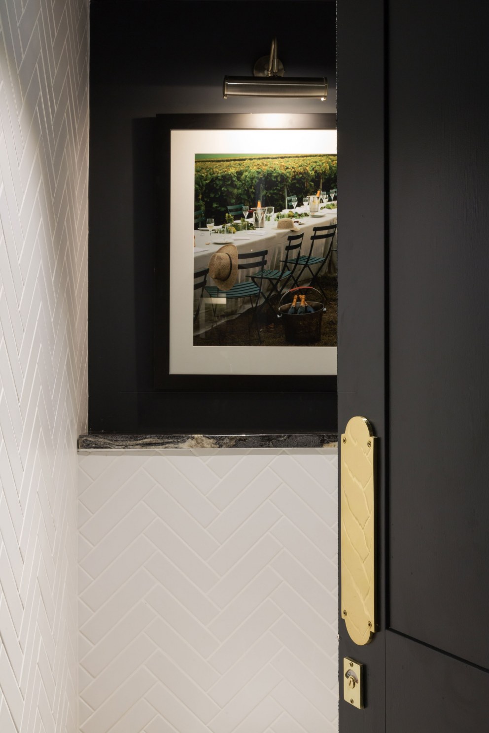 The Oxford Wine Cafe | Basement bathroom detail | Interior Designers