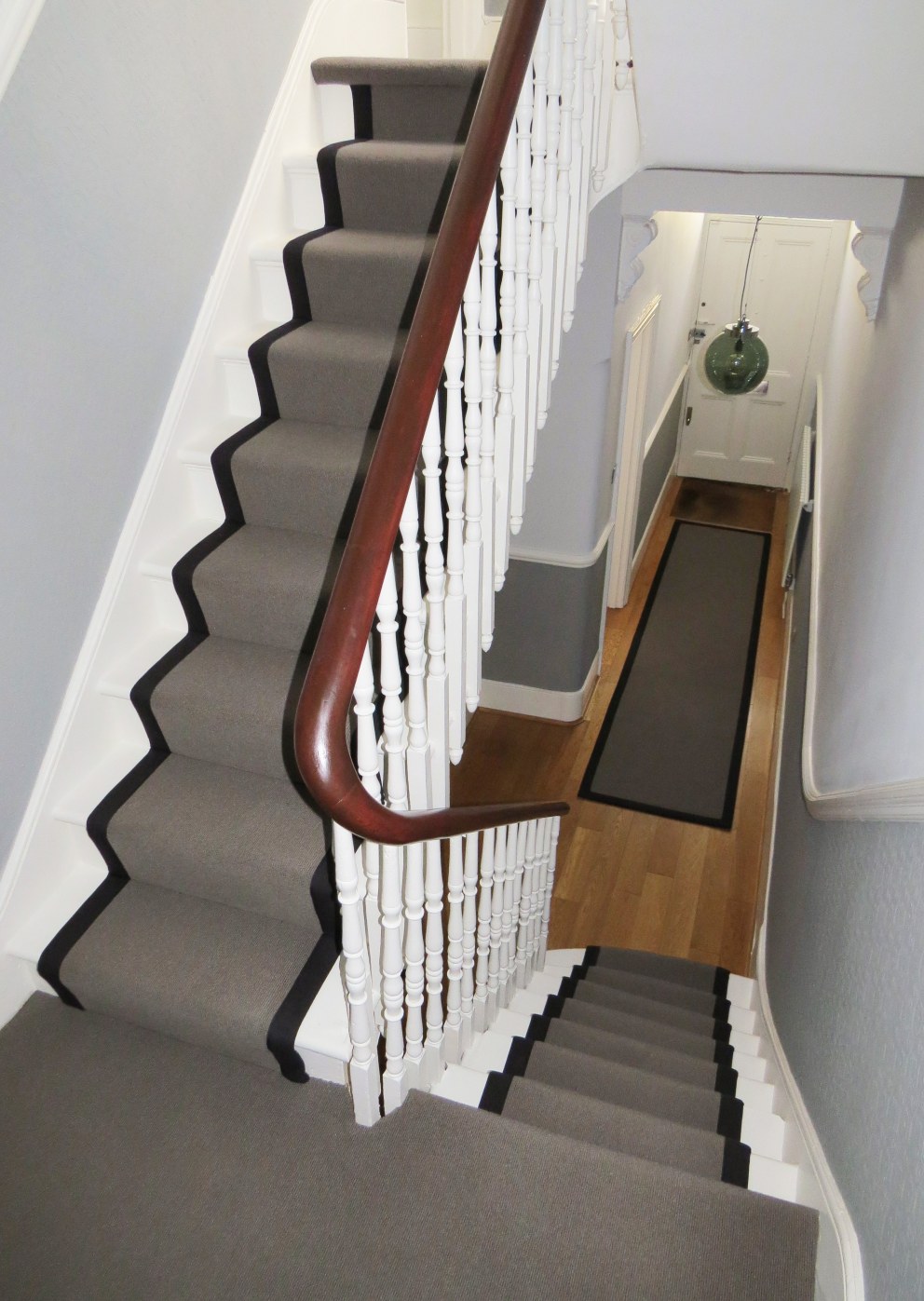 W12 home make-over | The once battered staircase and hallway became refined | Interior Designers
