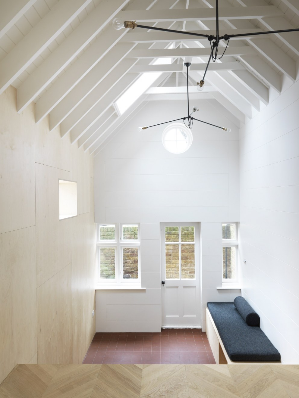 Compact Garden Studio | Plywood interior | Interior Designers