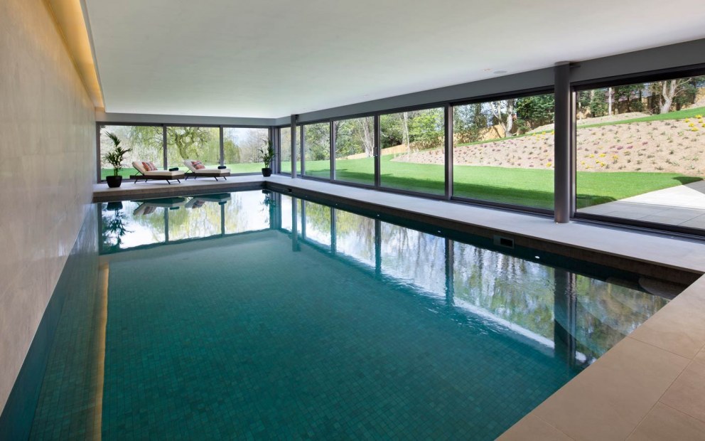 Oxford new build family homes  | Modern indoor swimming pool  | Interior Designers