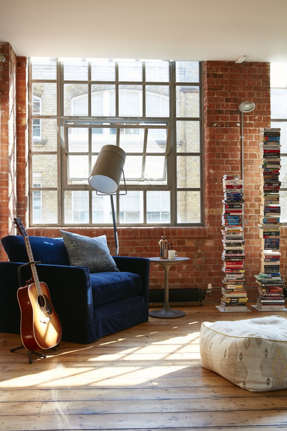 Old Street Warehouse | Books stacked up! | Interior Designers