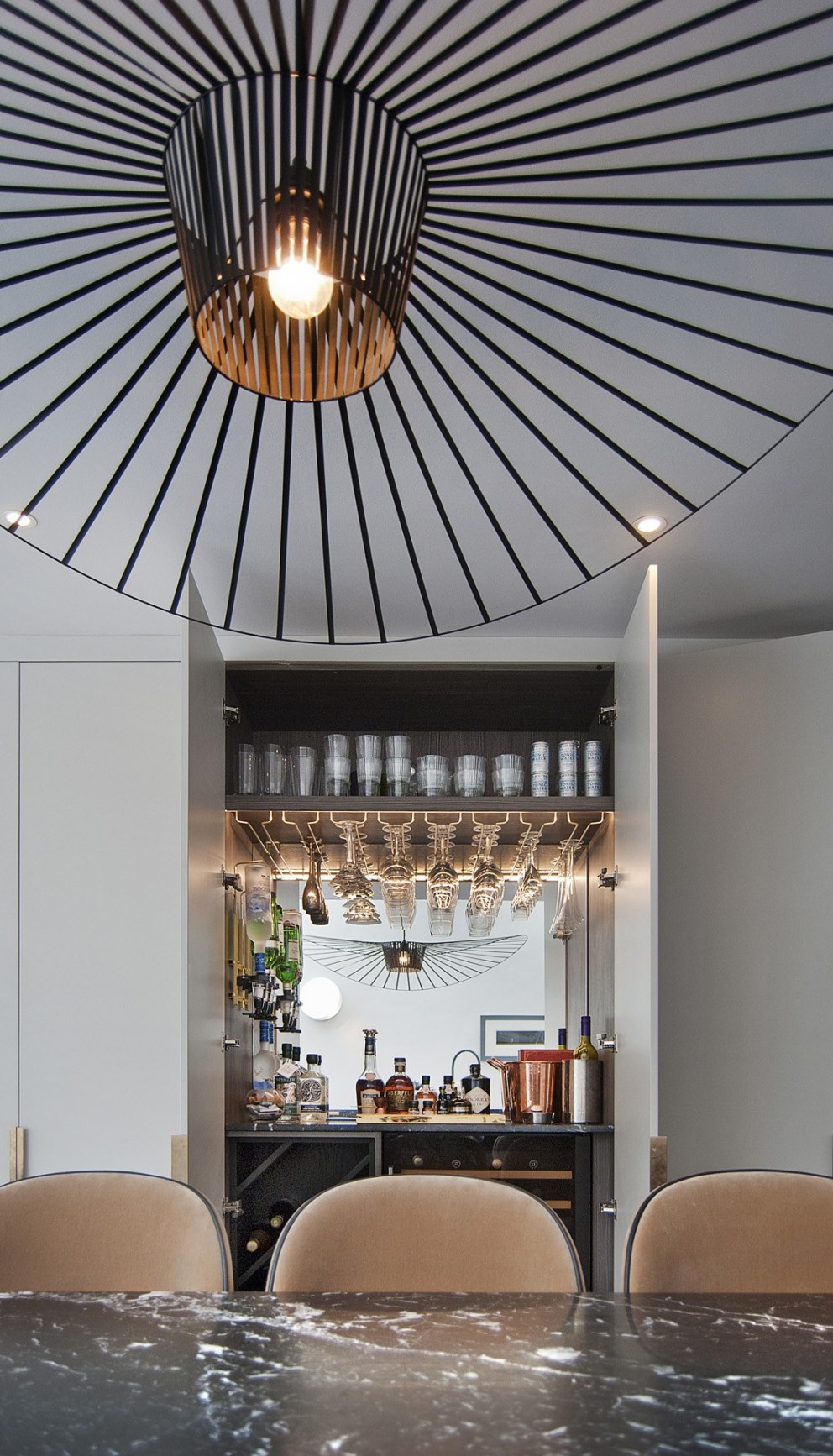 Clapham Effortless Luxury | Hidden Bar | Interior Designers
