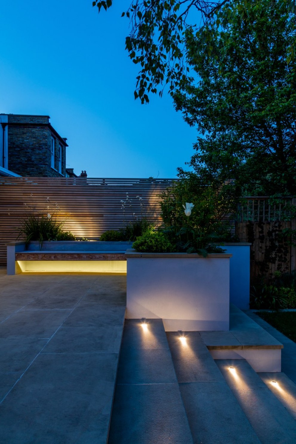 Dunmore Road, Wimbledon | Rear Garden Steps | Interior Designers