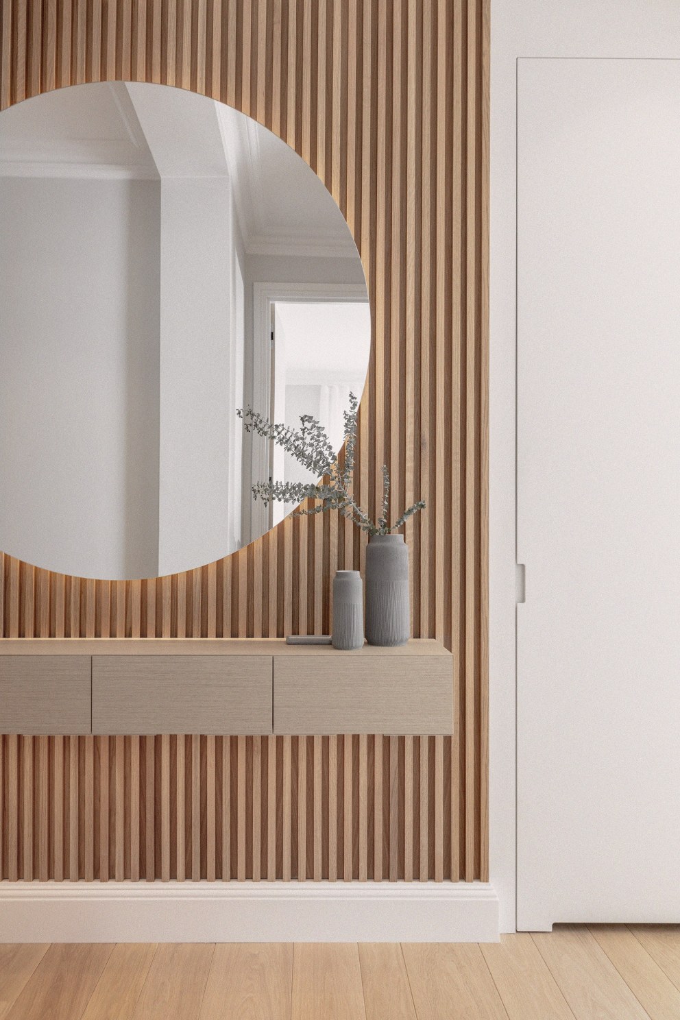 Chelsea - Refurbishment & FF&E | Bespoke entrance cladding and mirror | Interior Designers