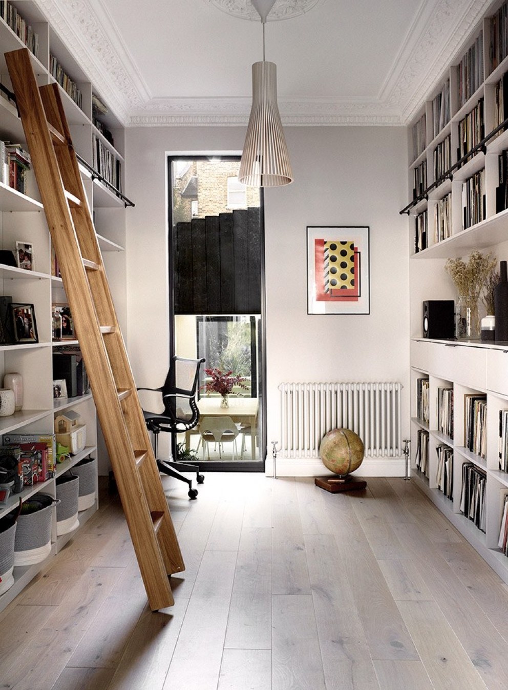 Peckham - Side return extension | Scandinavian home office/library space | Interior Designers