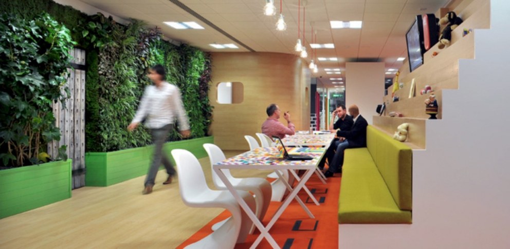 Cheil head office | breakout area and living wall | Interior Designers
