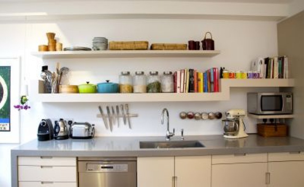 Kitchen side extension | Kitchen open shelves | Interior Designers