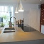 Designer kitchen on a budget  | kitchen island with pendant lights | Interior Designers