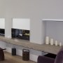 West London living-room | hole in the wall fireplace | Interior Designers
