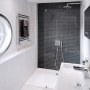 Contemporary master and en suite bathrooms for East London residence