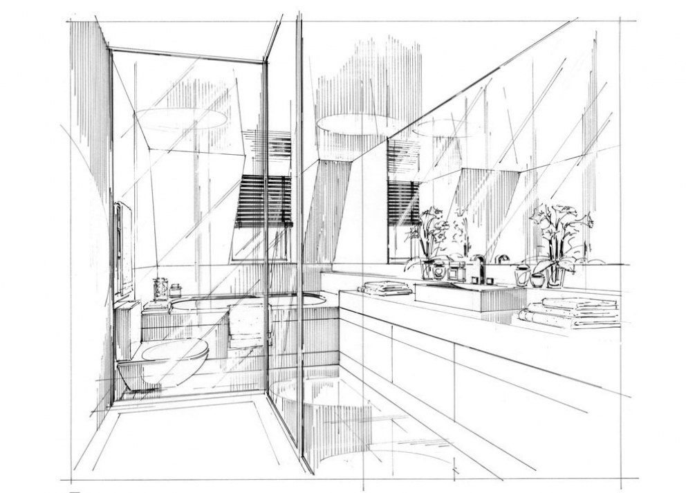 Bathroom Illustration The Bell House Annex Interiordesigners Net