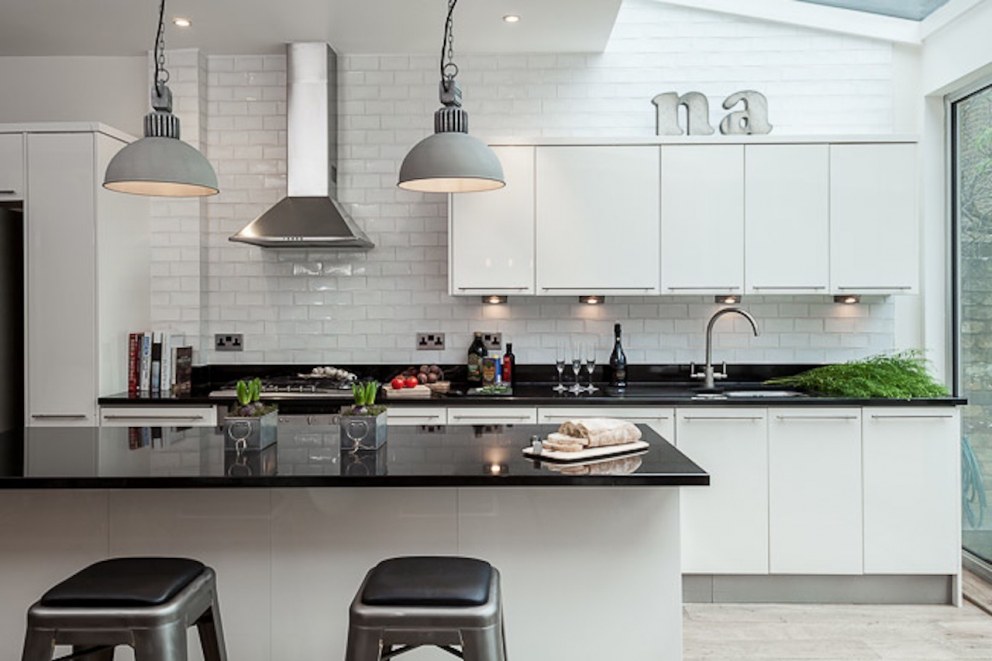 Post industrial chic in Fulham | Kitchen from opposite angle | Interior Designers