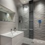 Dalston Former Factory Refurbishment | Moody Bathroom | Interior Designers
