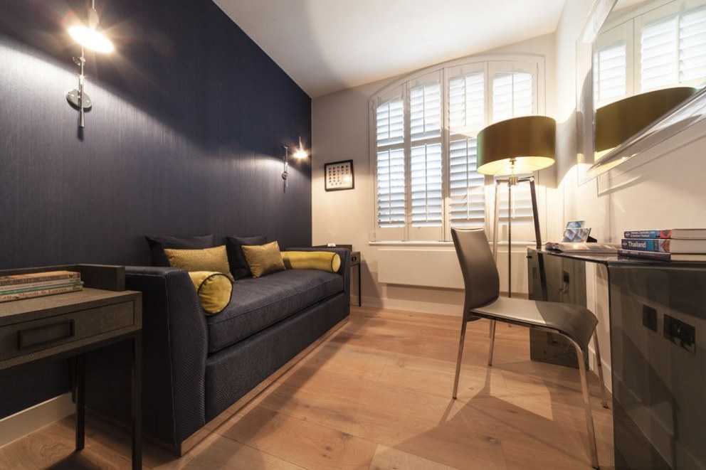 Contemporary East London Duplex - Butlers Wharf | Guest Bedroom/ Study | Interior Designers