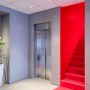 Twickenham Film Studios | Bleeding red carpet staircase | Interior Designers