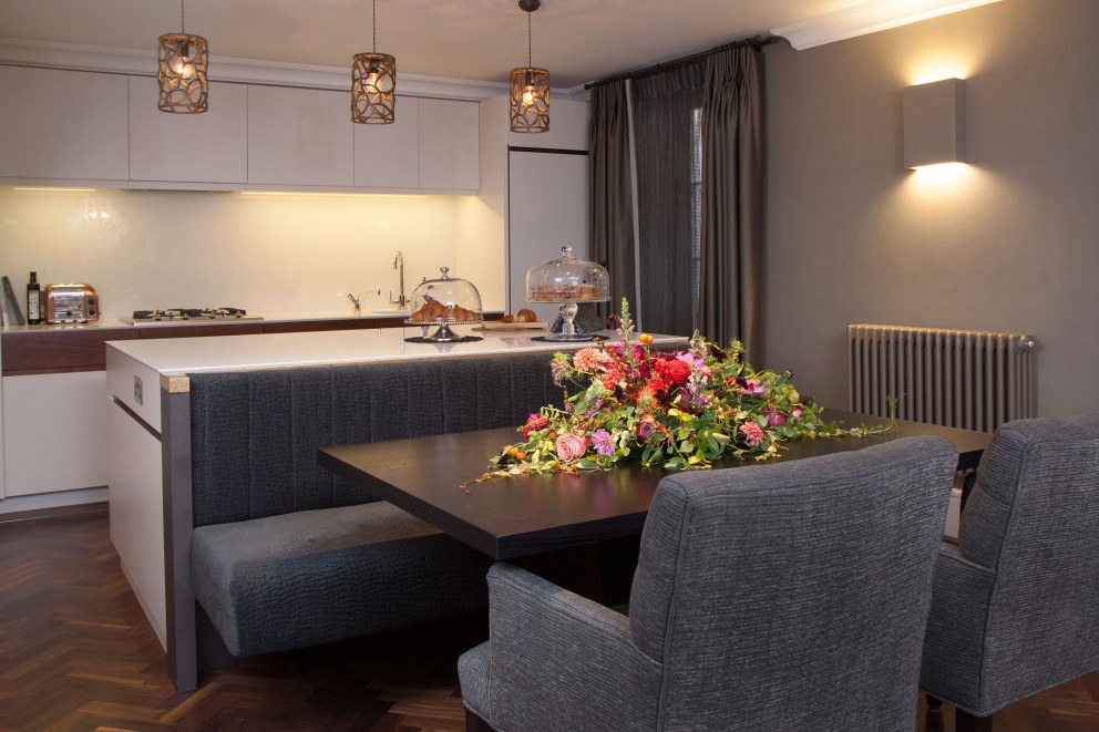 Central London residence | Bespoke Dining Booth | Interior Designers