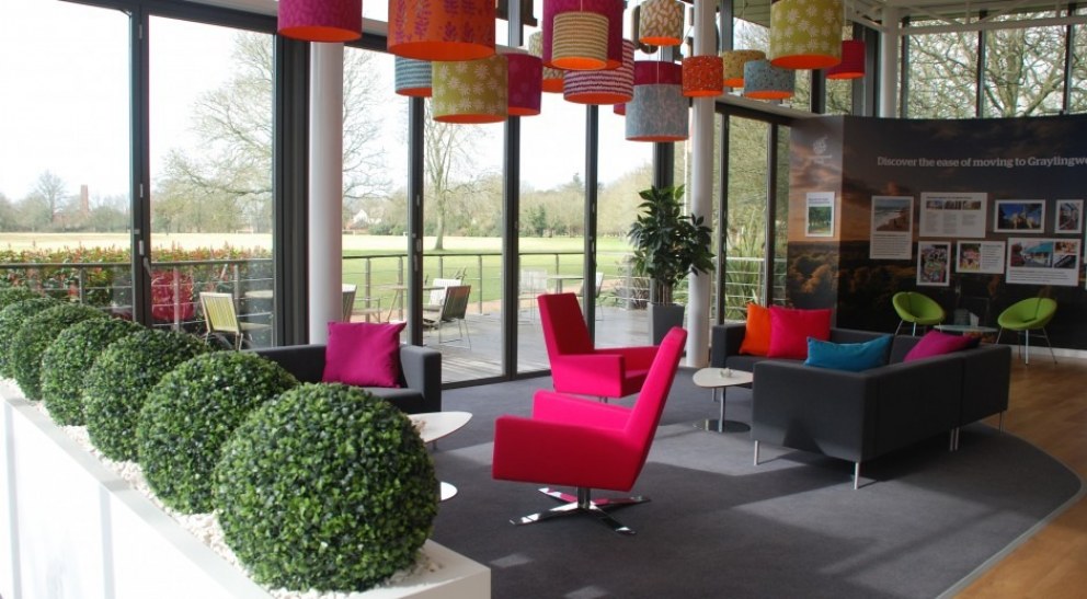 Graylingwell Park | Lounge & Exterior | Interior Designers