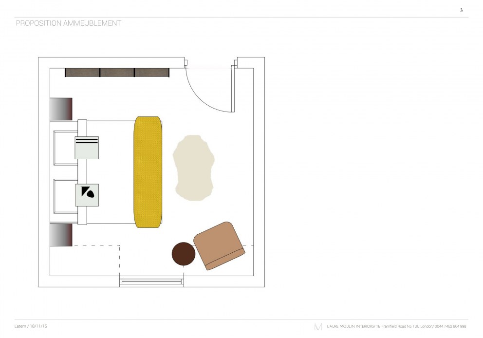Bedroom in Belgian Country House  | Floorplan | Interior Designers