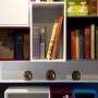 Penthouse Duplex Apartment | Book cases in TV room | Interior Designers