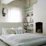 Bachelor flat | White bedroom | Interior Designers