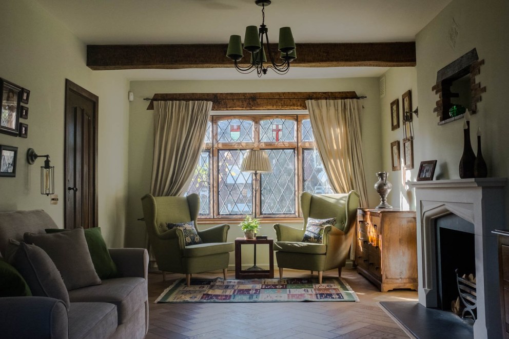 Eclectic Interior in Mock Tudor house in North London | Sitting room | Interior Designers