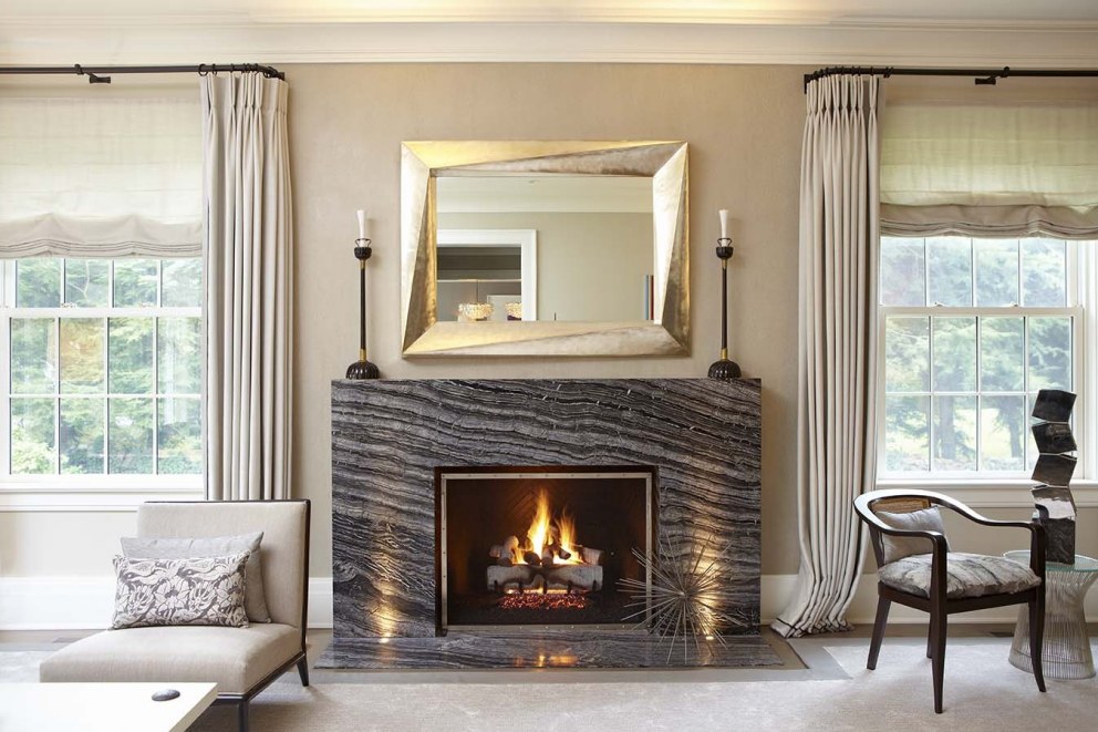 Heathcote  | Living Room Mantel | Interior Designers