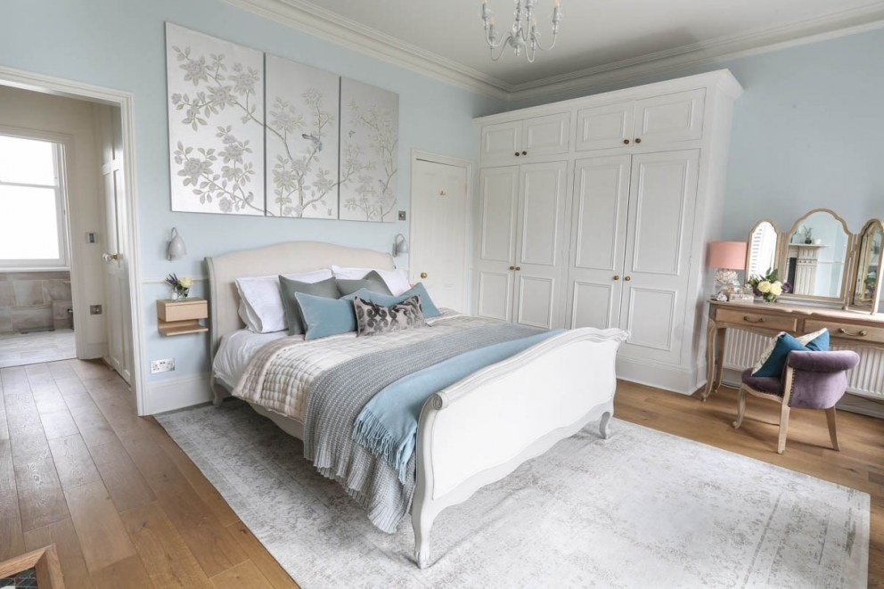 Blue Clapham family home | Bedroom | Interior Designers