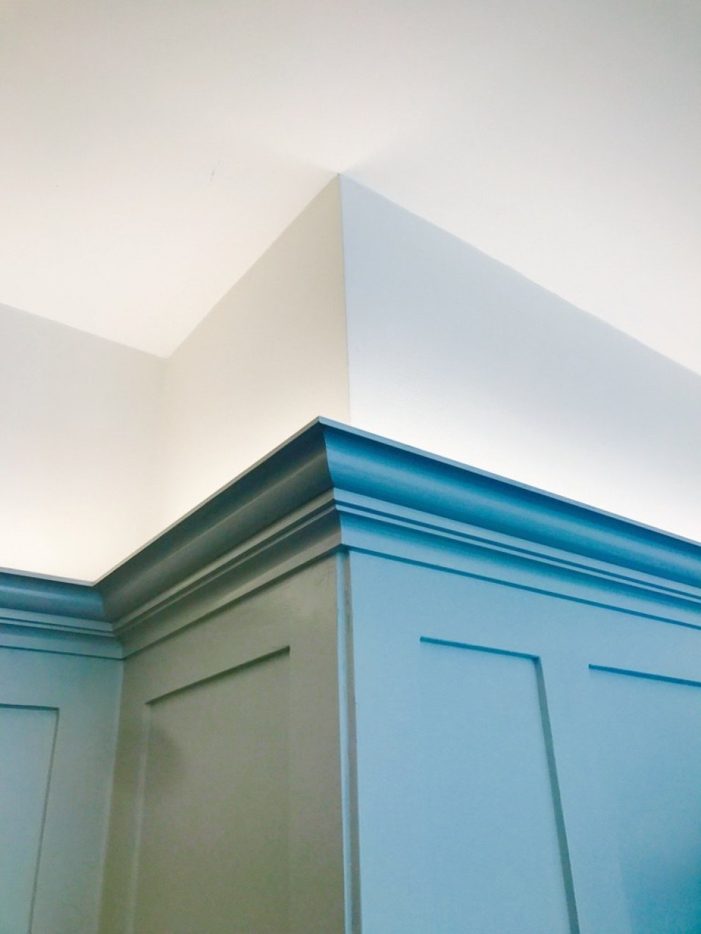 Kitchen transformation - period property, South Kensington  | Detail of panel and hidden LED lighting in pelmet | Interior Designers