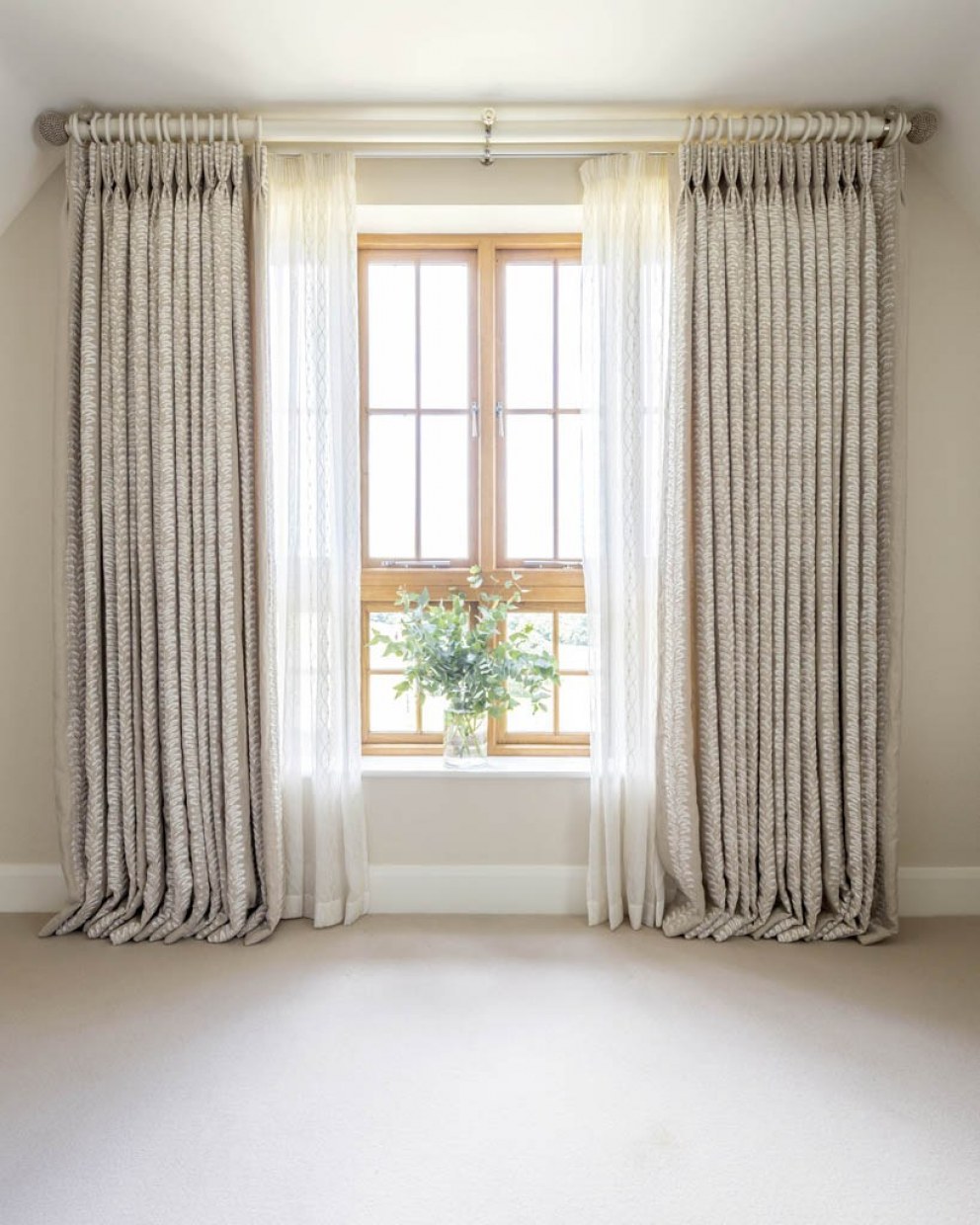 Country home - Hambleden valley  | Close up of curtains  | Interior Designers