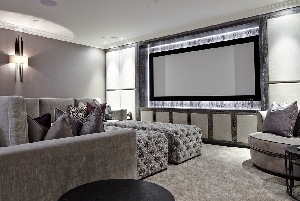 Enhanced family home & basement | Cinema screen | Interior Designers