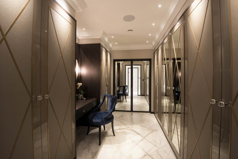 Classic Contemporary Family Home | Master dressing room | Interior Designers