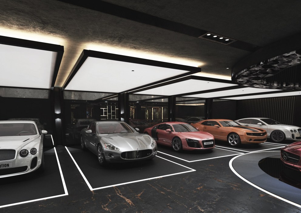 Sub-Terranean Extravagant Leisure Complex | Multi-car garage | Interior Designers