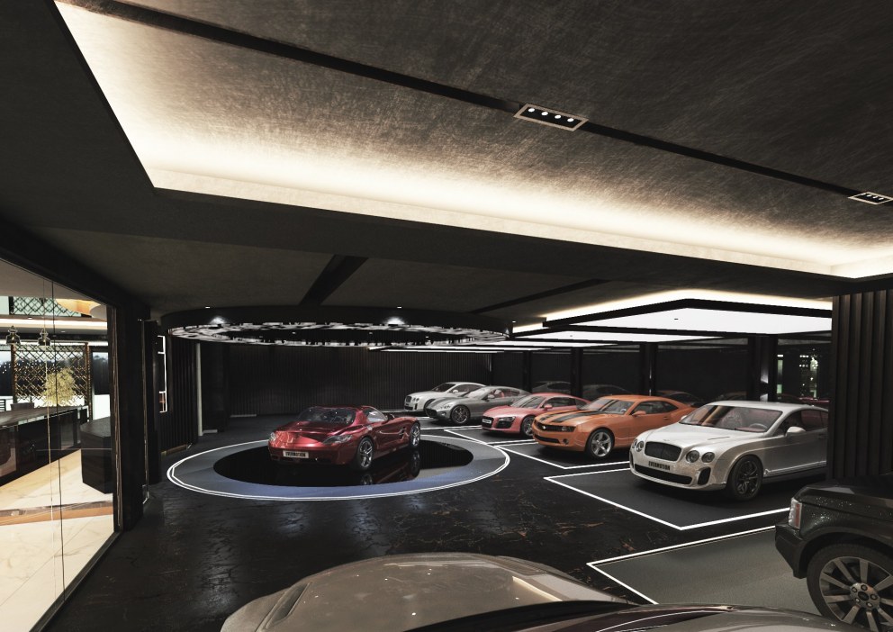Sub-Terranean Extravagant Leisure Complex | Rotating car garage | Interior Designers