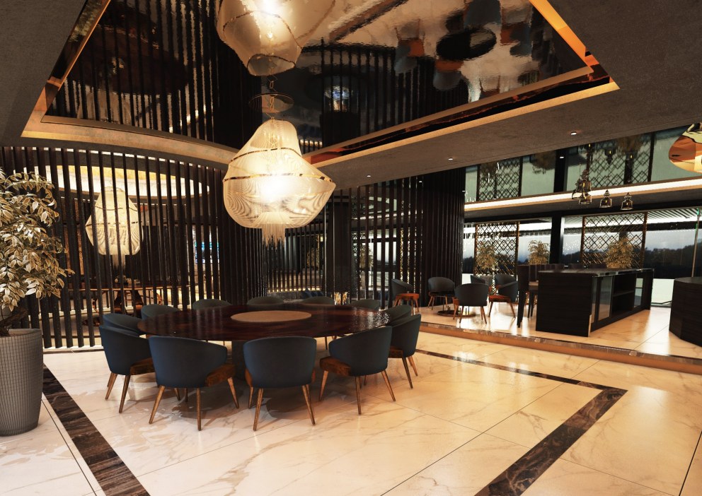 Sub-Terranean Extravagant Leisure Complex | Dining area | Interior Designers