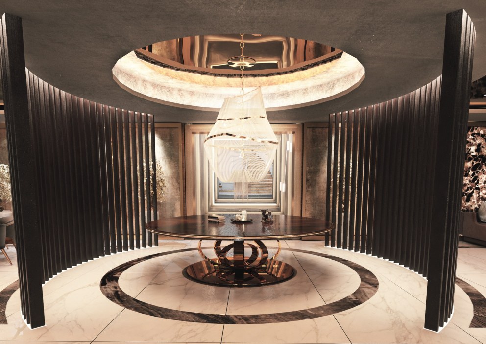 Sub-Terranean Extravagant Leisure Complex | Interior hallway | Interior Designers