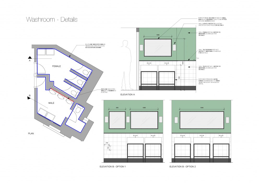 The Mitre Pub, Fulham | Washroom Design Details | Interior Designers