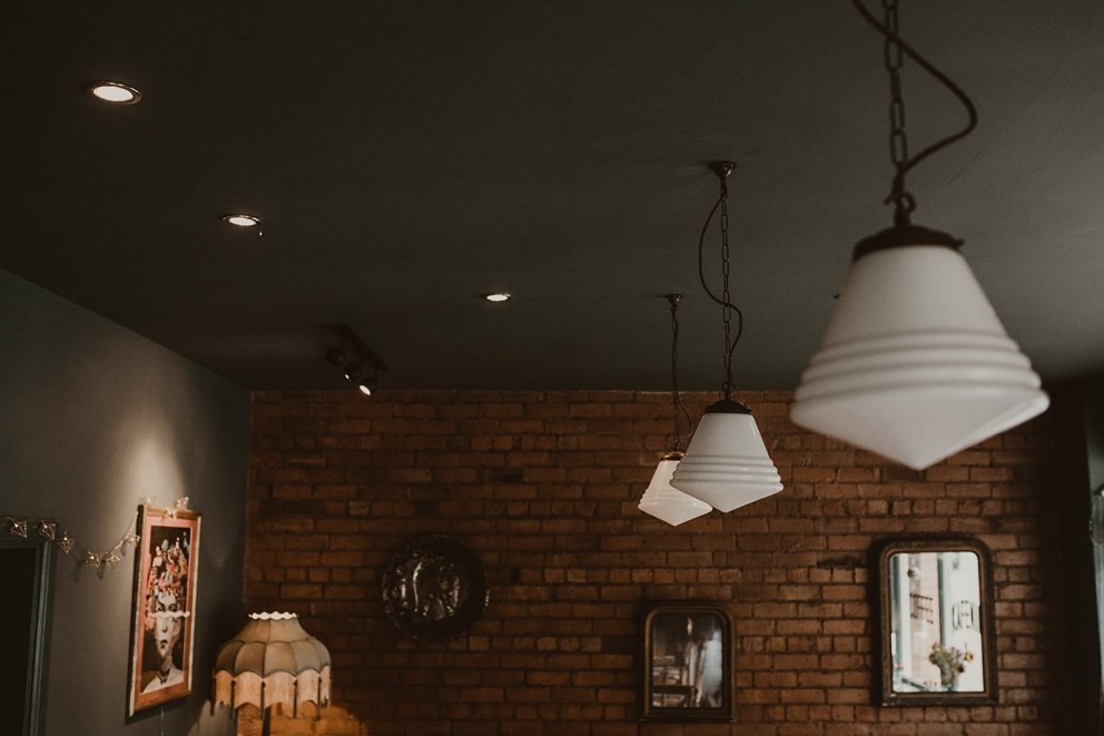 Kafenion, cafe in Birmingham | Vintage style lightiing | Interior Designers