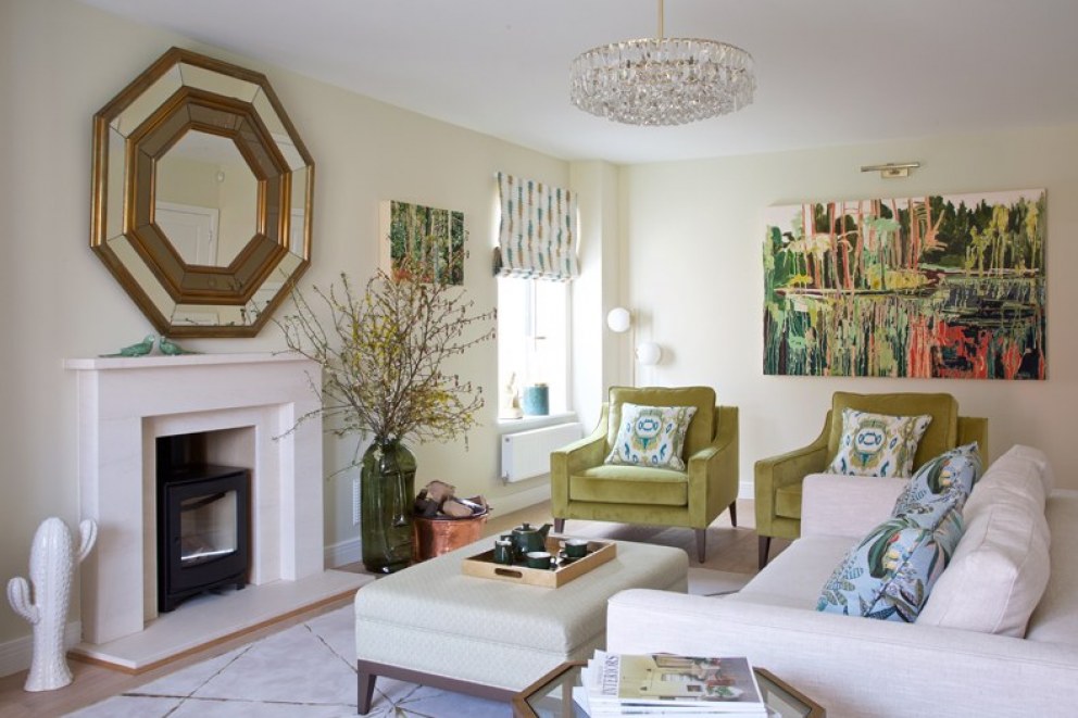 Thame, Oxfordshire | Living Room with Painting | Interior Designers