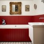 Scottish Holiday Cottages | Red Bathroom | Interior Designers