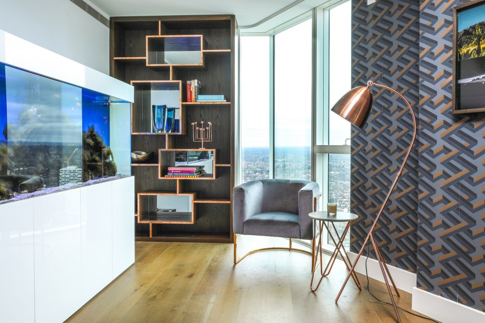 Saffron Square Penthouse | Living Space | Interior Designers